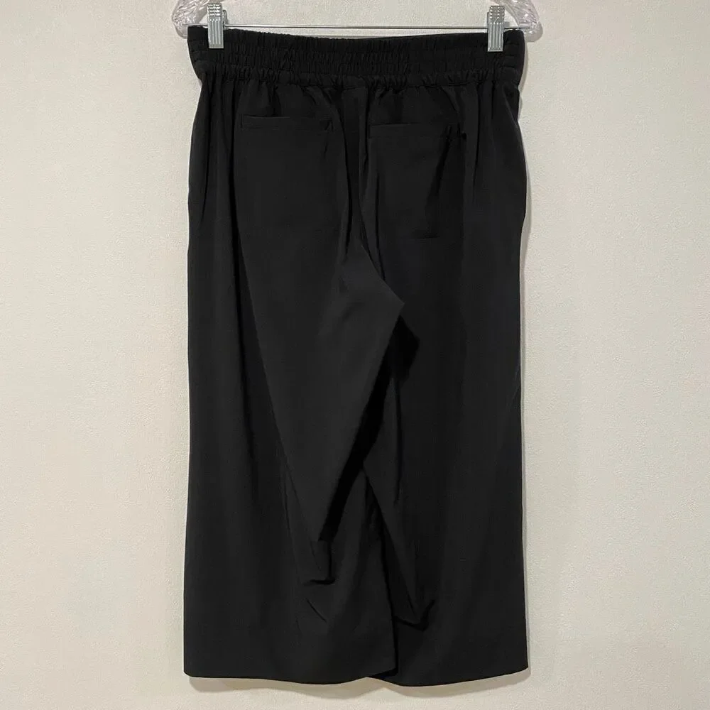 Athleta Women’s Wide Leg Pants Black Size 8 Pull-On Relaxed Fit